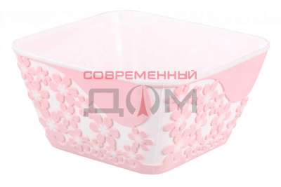 Салатник "Бархат" 2л квадратн. (розовый)/М7279/ Башкирия